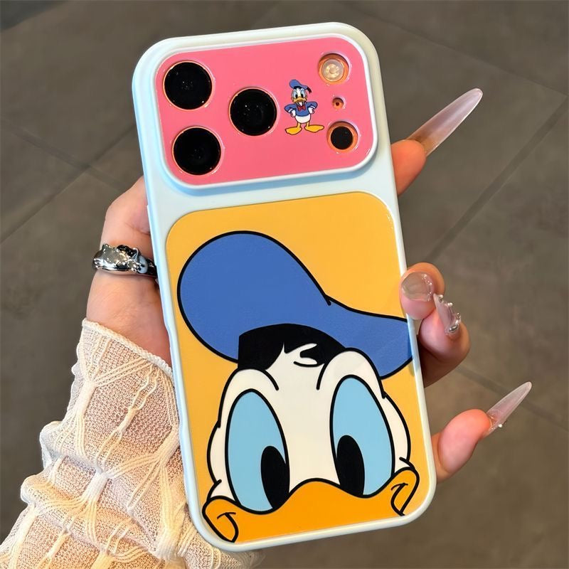 Funda Estética Bicolor Pastel para Teléfono con Anillo de Rotación 360°, Funda Protectora Suave Anticaída para iPhone con Texto Goodmood Todo Estará Bien