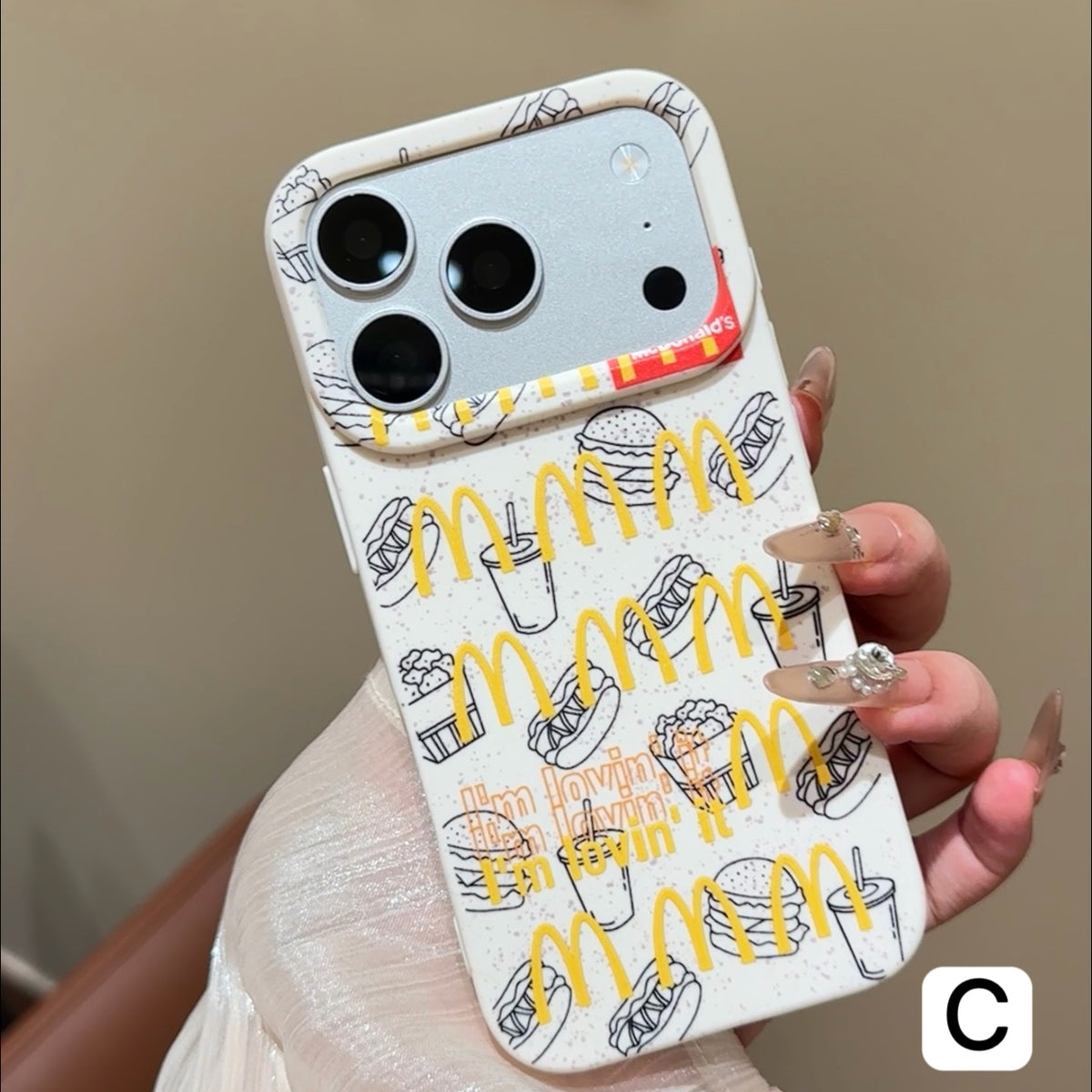 Funda Estética Bicolor Pastel para Teléfono con Anillo de Rotación 360°, Funda Protectora Suave Anticaída para iPhone con Texto Goodmood Todo Estará Bien