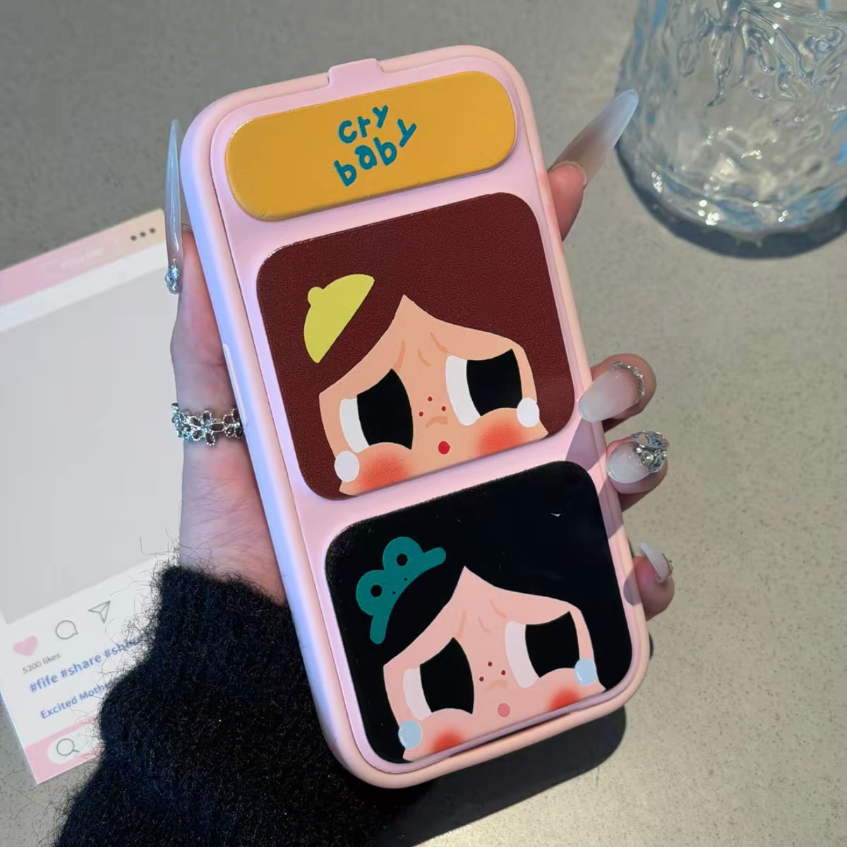 Funda Transparente para Teléfono con Diseño de Snoopy Pintor de Graffiti, Marco Brillante Multicolor en Tonos Pastel, Antigolpes, Protectora para iPhone