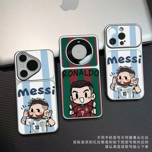 Cute World Cup Soccer Player Phone Case, Cartoon Messi Ronaldo Neymar Protective Phone Shell, Trendy Sports Fans Gift For iPhone Series