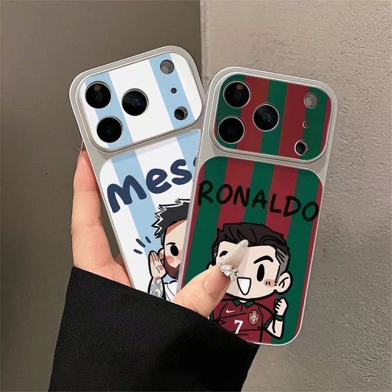 Cute World Cup Soccer Player Phone Case, Cartoon Messi Ronaldo Neymar Protective Phone Shell, Trendy Sports Fans Gift For iPhone Series