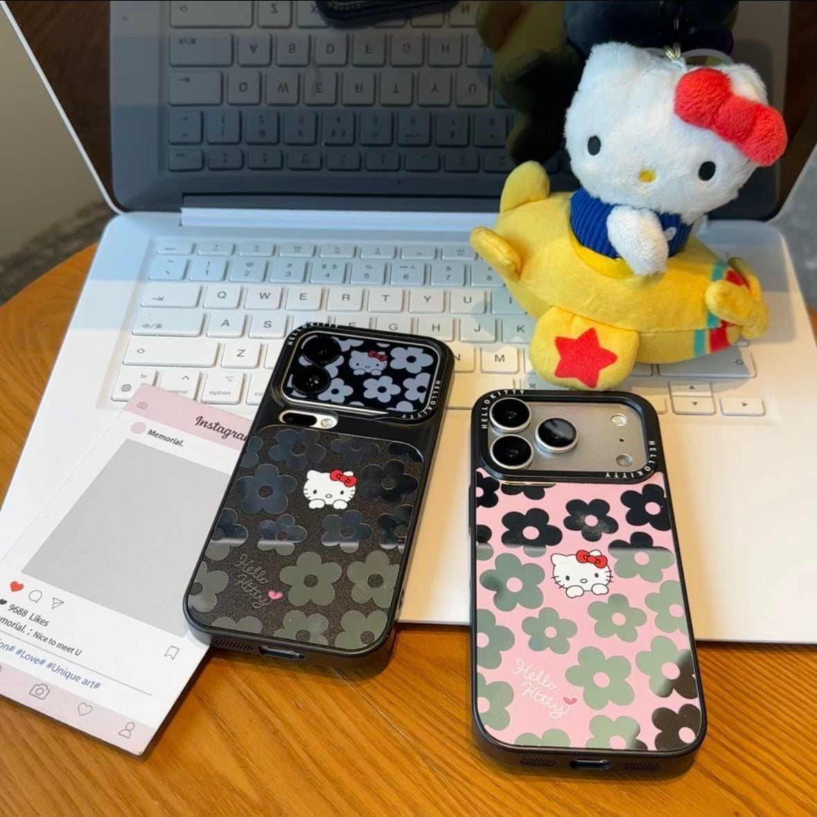 Kawaii Floral Kitty Phone Case Large Camera Window Lens Protection Shockproof Soft Silicone Protective Cover For iPhone 16 15 14 13 12 11 Pro Max Multi Color Options For Women Girls