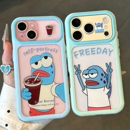 Funda Transparente para Teléfono con Diseño de Snoopy Pintor de Graffiti, Marco Brillante Multicolor en Tonos Pastel, Antigolpes, Protectora para iPhone