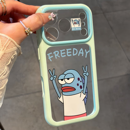 Funda Transparente para Teléfono con Diseño de Snoopy Pintor de Graffiti, Marco Brillante Multicolor en Tonos Pastel, Antigolpes, Protectora para iPhone