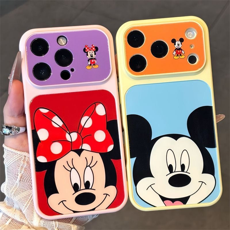 Funda Estética Bicolor Pastel para Teléfono con Anillo de Rotación 360°, Funda Protectora Suave Anticaída para iPhone con Texto Goodmood Todo Estará Bien