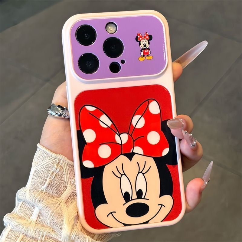 Funda Estética Bicolor Pastel para Teléfono con Anillo de Rotación 360°, Funda Protectora Suave Anticaída para iPhone con Texto Goodmood Todo Estará Bien