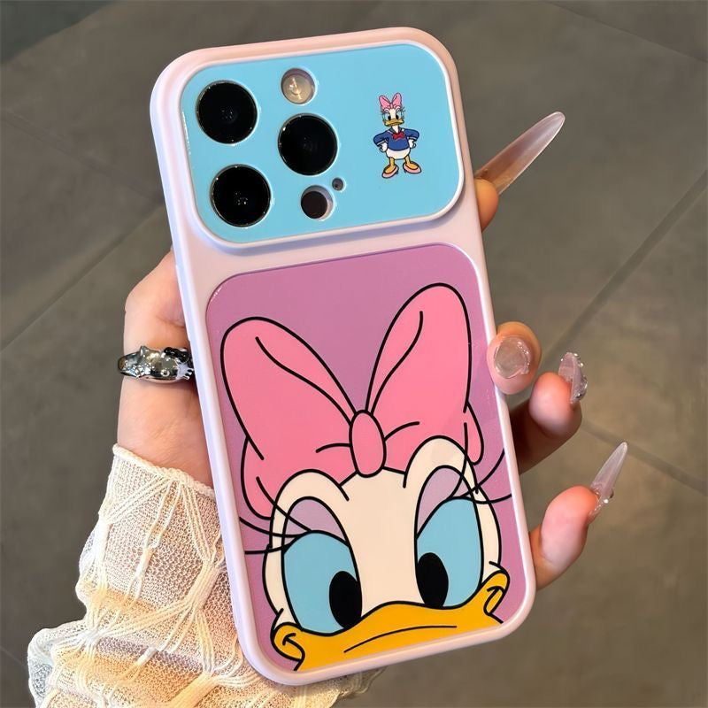 Funda Estética Bicolor Pastel para Teléfono con Anillo de Rotación 360°, Funda Protectora Suave Anticaída para iPhone con Texto Goodmood Todo Estará Bien