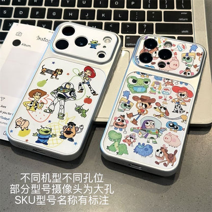 Cute Cartoon Collage Print Raised Lens Protective Shockproof Phone Case with Magnetic Option