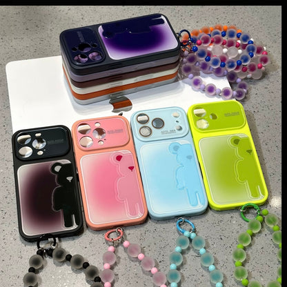 Funda protectora para iPhone con anilla magnética de dibujos animados vintage de Minnie, Goofy, Piolín y ventana grande para cámara, a prueba de golpes