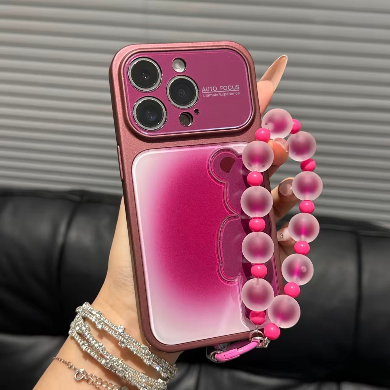 Funda protectora para iPhone con anilla magnética de dibujos animados vintage de Minnie, Goofy, Piolín y ventana grande para cámara, a prueba de golpes