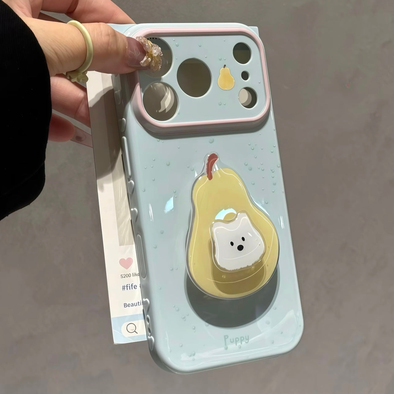 光沢のある可愛い漫画のスマホケース、360°回転磁気リングスタンド付き、ドナルドダック/グーフィー/プルート/ミッキー 耐衝撃保護ケース iPhone用