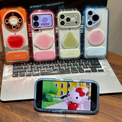 Funda protectora para iPhone con anilla magnética de dibujos animados vintage de Minnie, Goofy, Piolín y ventana grande para cámara, a prueba de golpes