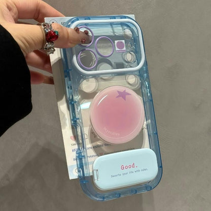 Funda protectora para iPhone con anilla magnética de dibujos animados vintage de Minnie, Goofy, Piolín y ventana grande para cámara, a prueba de golpes