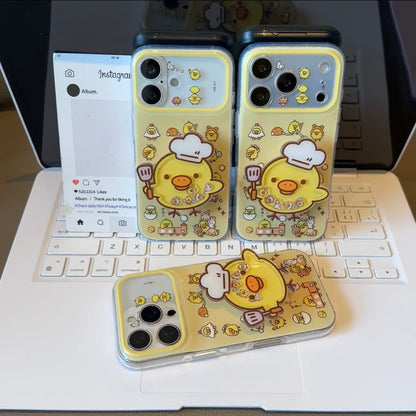 光沢のある可愛い漫画のスマホケース、360°回転磁気リングスタンド付き、ドナルドダック/グーフィー/プルート/ミッキー 耐衝撃保護ケース iPhone用