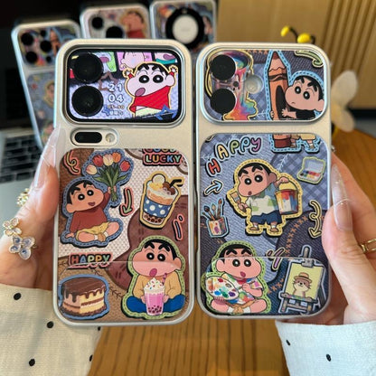 キュートなスポンジ・ボブとパトリックがプリントされたスマホケース。分割された大きなカメラ窓、全周を保護する耐落下衝撃構造、光沢のある明るいカラーフレームが特徴で、かわいいカートゥーンデザイン。iPhone対応。