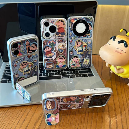キュートなスポンジ・ボブとパトリックがプリントされたスマホケース。分割された大きなカメラ窓、全周を保護する耐落下衝撃構造、光沢のある明るいカラーフレームが特徴で、かわいいカートゥーンデザイン。iPhone対応。