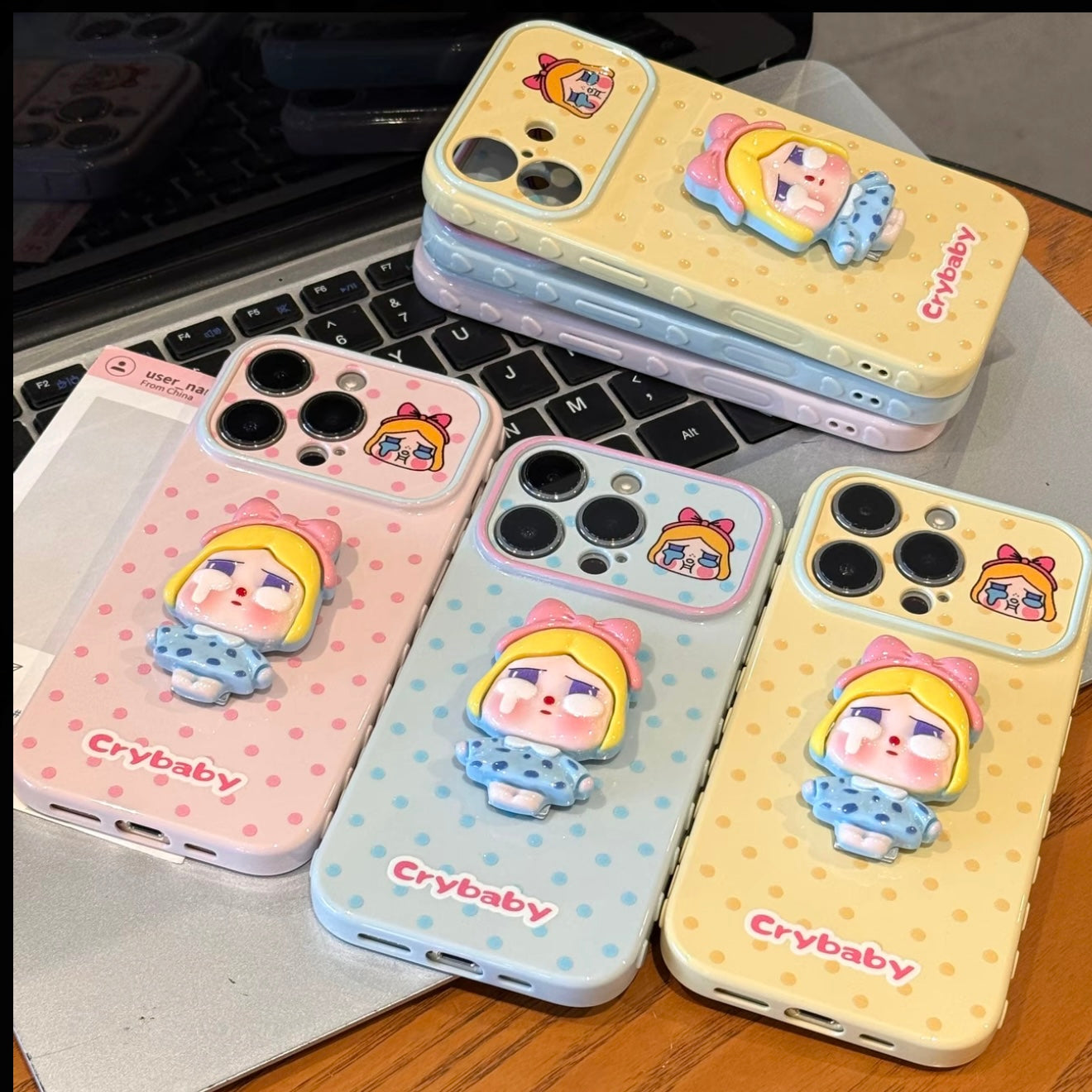 Funda protectora para iPhone con anilla magnética de dibujos animados vintage de Minnie, Goofy, Piolín y ventana grande para cámara, a prueba de golpes