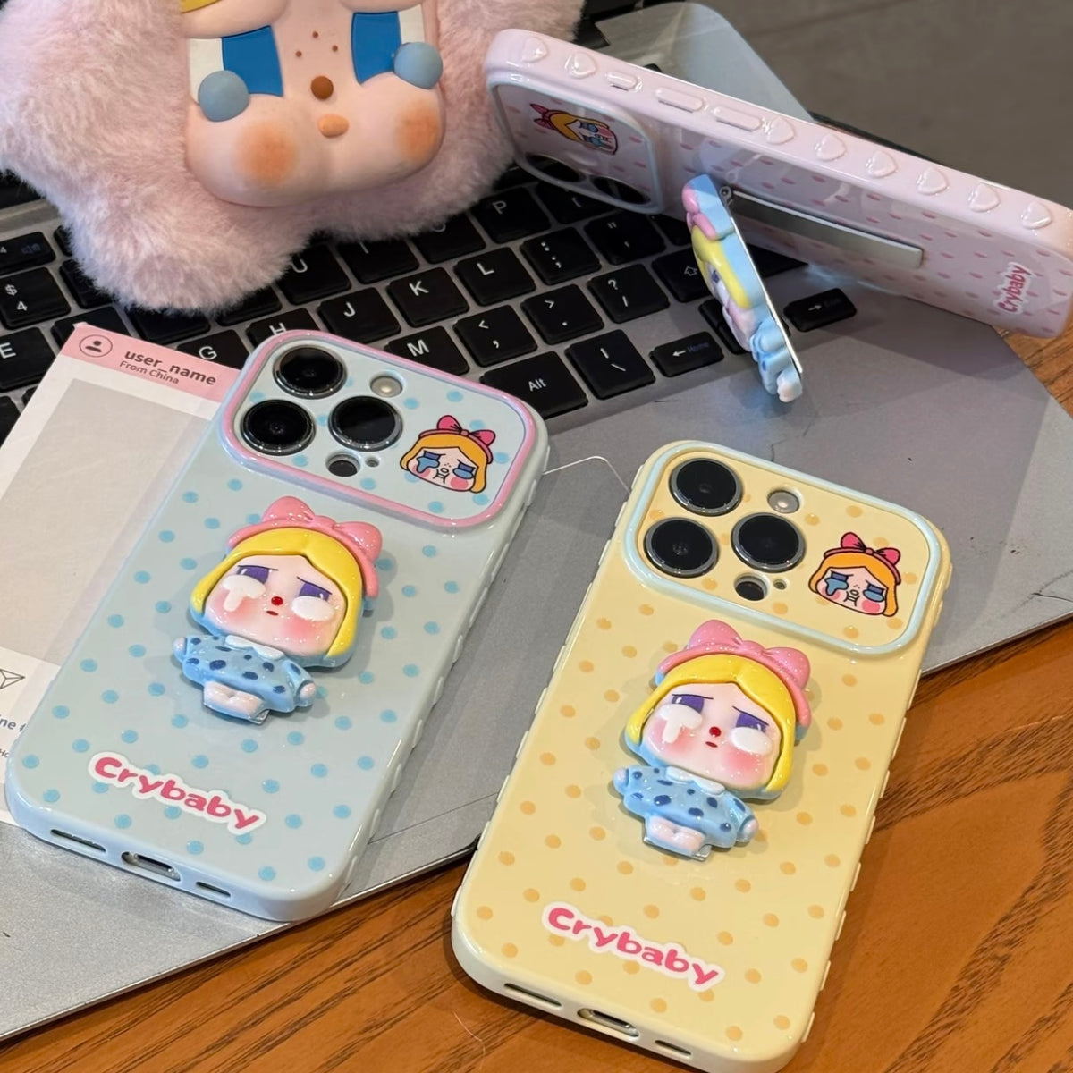 Funda protectora para iPhone con anilla magnética de dibujos animados vintage de Minnie, Goofy, Piolín y ventana grande para cámara, a prueba de golpes