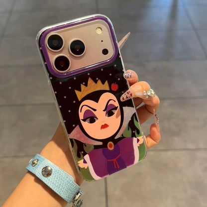 Cute Fairytale Villain Graphic Phone Case Glossy Color‑Pop Camera Frame Cover