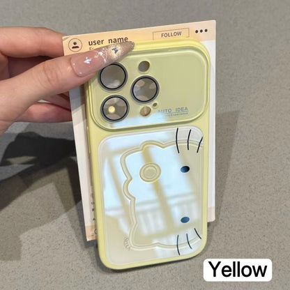 Cute Bow Cartoon Kitty& Frog Phone Case | Flip Camera Lens Protector Soft Shockproof Cover For iPhone
