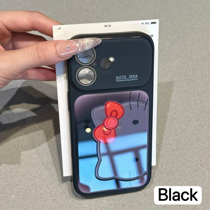 Cute Bow Cartoon Kitty& Frog Phone Case | Flip Camera Lens Protector Soft Shockproof Cover For iPhone