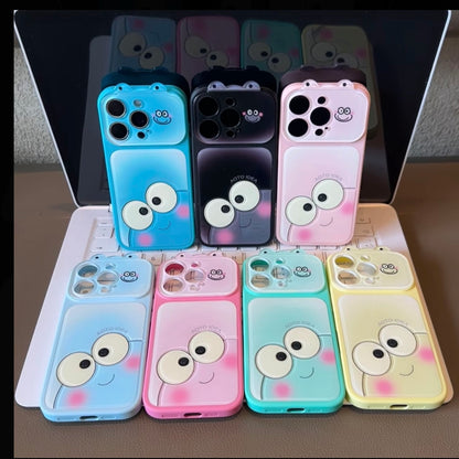 Cute Bow Cartoon Kitty& Frog Phone Case | Flip Camera Lens Protector Soft Shockproof Cover For iPhone