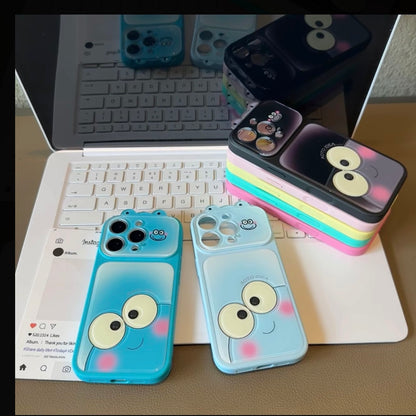 Cute Bow Cartoon Kitty& Frog Phone Case | Flip Camera Lens Protector Soft Shockproof Cover For iPhone