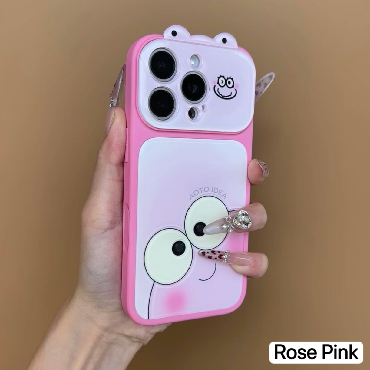 Cute Bow Cartoon Kitty& Frog Phone Case | Flip Camera Lens Protector Soft Shockproof Cover For iPhone