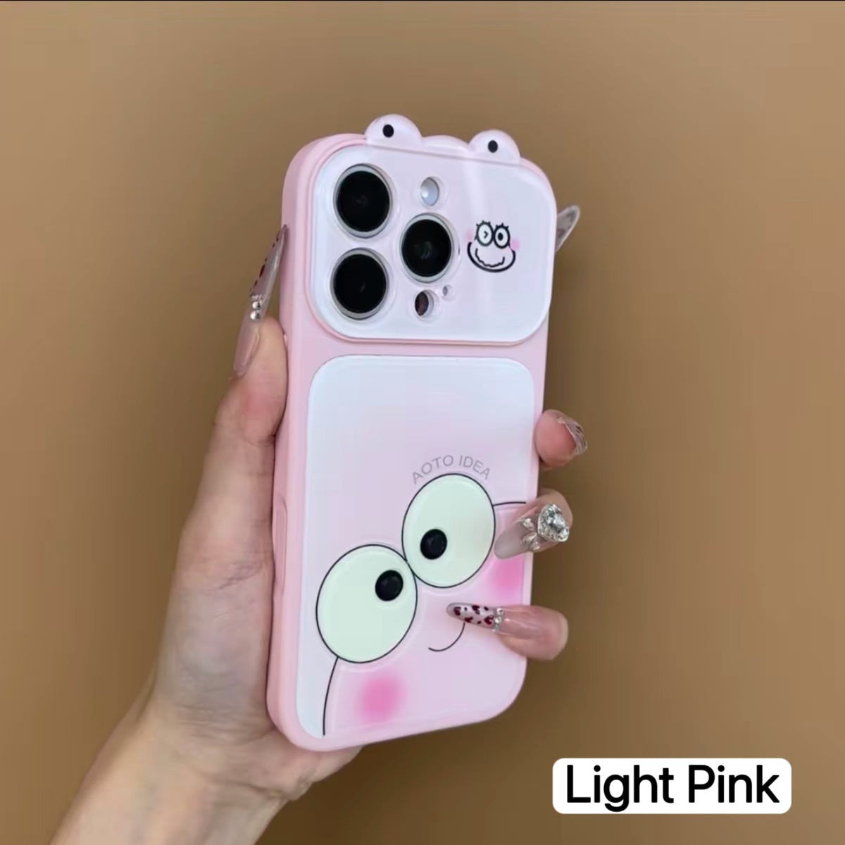 Cute Bow Cartoon Kitty& Frog Phone Case | Flip Camera Lens Protector Soft Shockproof Cover For iPhone