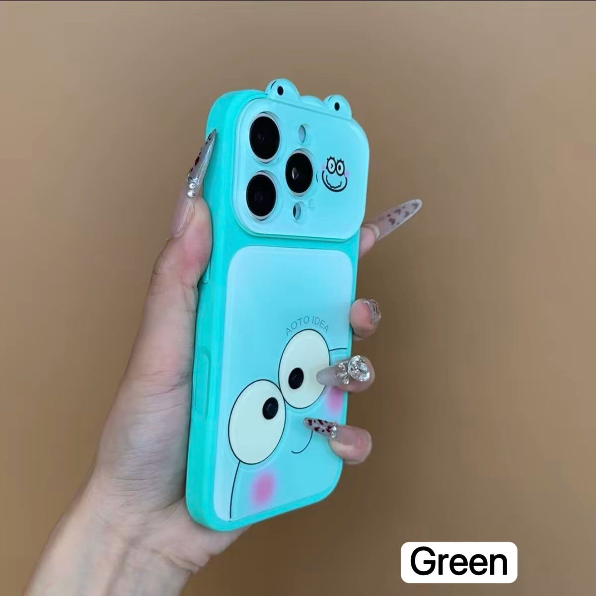 Cute Bow Cartoon Kitty& Frog Phone Case | Flip Camera Lens Protector Soft Shockproof Cover For iPhone