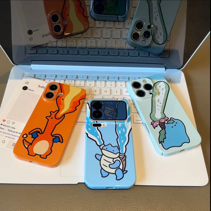 Cute Pokemon Charizard Squirtle Bulbasaur Phone Case Wavy Edge Soft Cover For iPhone