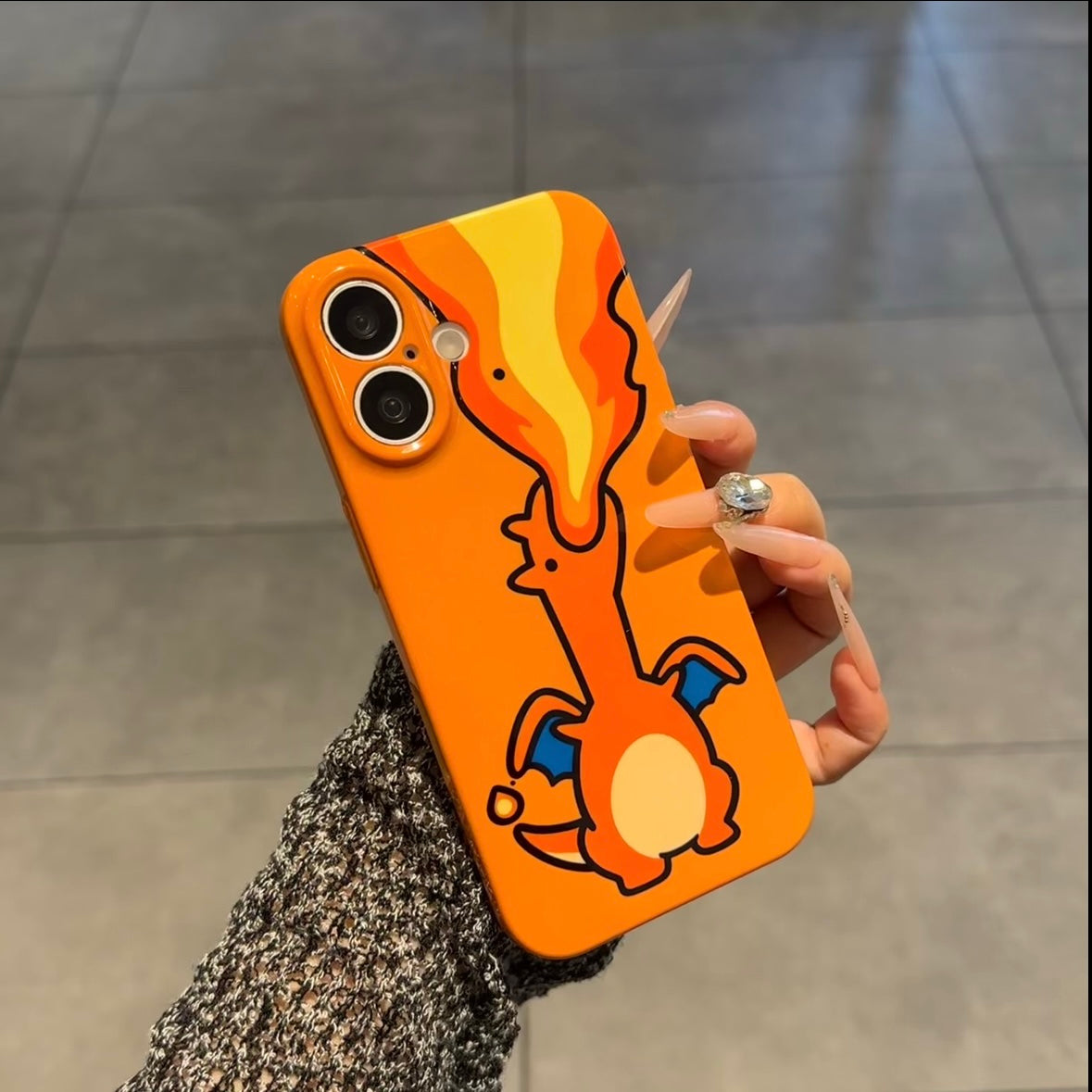 Cute Pokemon Charizard Squirtle Bulbasaur Phone Case Wavy Edge Soft Cover For iPhone