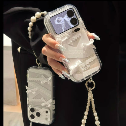 Funda de teléfono Trendy Aesthetic Bear Stand con correa de mano, linda decoración de mini taza de café, marco plateado, funda protectora antideslizante para todos los teléfonos