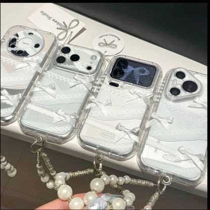Funda de teléfono Trendy Aesthetic Bear Stand con correa de mano, linda decoración de mini taza de café, marco plateado, funda protectora antideslizante para todos los teléfonos