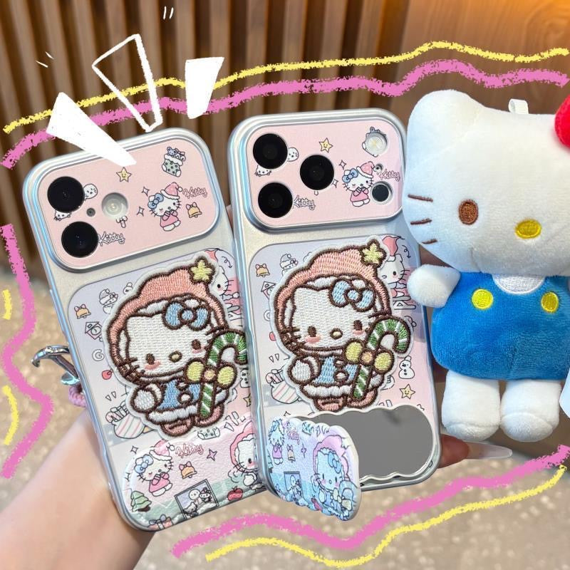 光沢のある可愛い漫画のスマホケース、360°回転磁気リングスタンド付き、ドナルドダック/グーフィー/プルート/ミッキー 耐衝撃保護ケース iPhone用