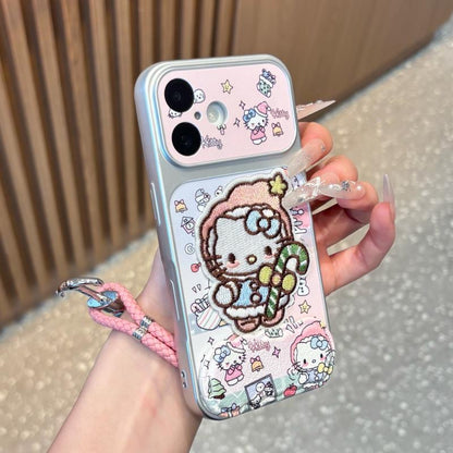 光沢のある可愛い漫画のスマホケース、360°回転磁気リングスタンド付き、ドナルドダック/グーフィー/プルート/ミッキー 耐衝撃保護ケース iPhone用