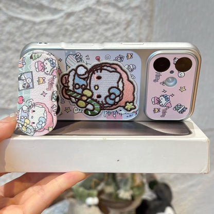 光沢のある可愛い漫画のスマホケース、360°回転磁気リングスタンド付き、ドナルドダック/グーフィー/プルート/ミッキー 耐衝撃保護ケース iPhone用