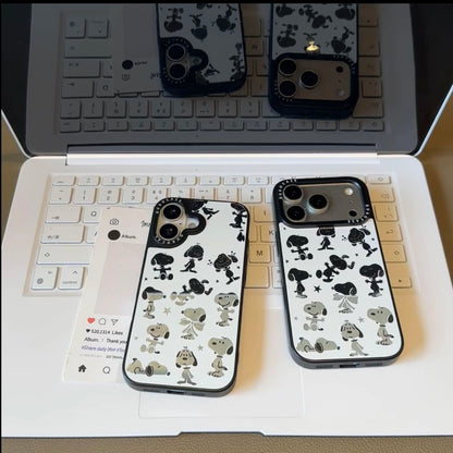 Funda protectora para iPhone con anilla magnética de dibujos animados vintage de Minnie, Goofy, Piolín y ventana grande para cámara, a prueba de golpes