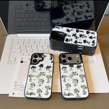 Funda protectora para iPhone con anilla magnética de dibujos animados vintage de Minnie, Goofy, Piolín y ventana grande para cámara, a prueba de golpes