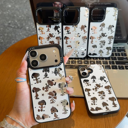 Funda protectora para iPhone con anilla magnética de dibujos animados vintage de Minnie, Goofy, Piolín y ventana grande para cámara, a prueba de golpes