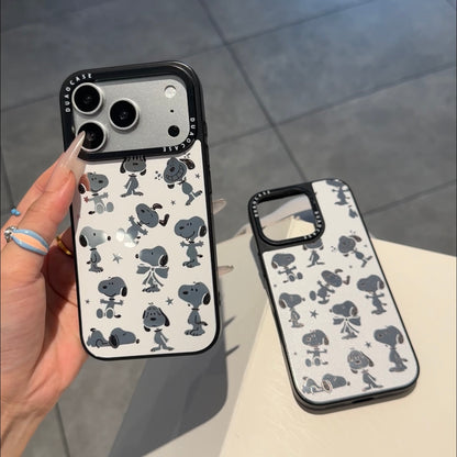 Funda protectora para iPhone con anilla magnética de dibujos animados vintage de Minnie, Goofy, Piolín y ventana grande para cámara, a prueba de golpes