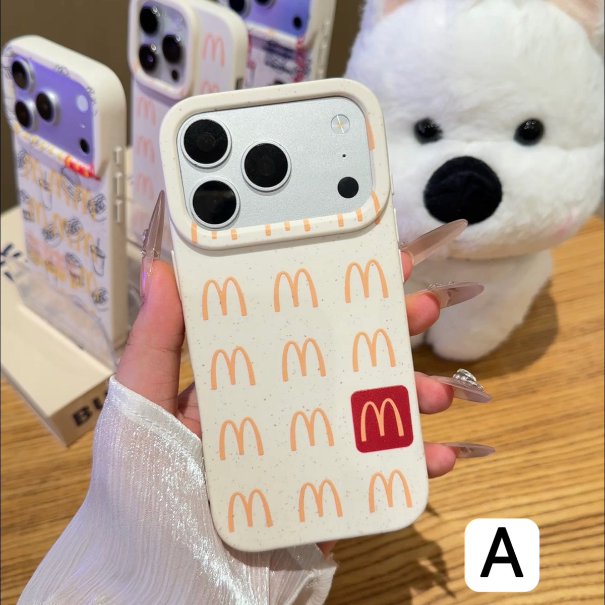 Funda Estética Bicolor Pastel para Teléfono con Anillo de Rotación 360°, Funda Protectora Suave Anticaída para iPhone con Texto Goodmood Todo Estará Bien