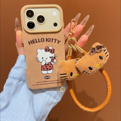 Soft Suede‑Like Kitty Surface, Shock‑Proof Corners, Detachable Plush Doll Wrist Lanyard, Protective Smartphone Shell