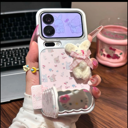 Funda protectora para iPhone con anilla magnética de dibujos animados vintage de Minnie, Goofy, Piolín y ventana grande para cámara, a prueba de golpes