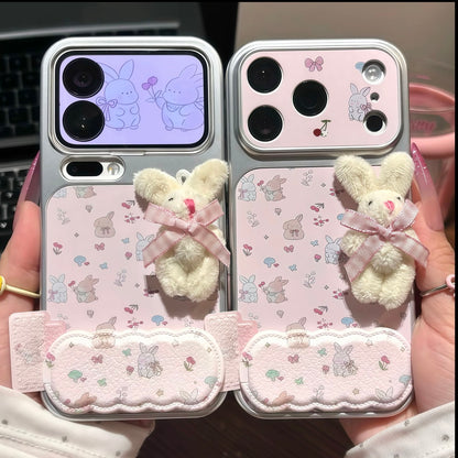 Funda protectora para iPhone con anilla magnética de dibujos animados vintage de Minnie, Goofy, Piolín y ventana grande para cámara, a prueba de golpes