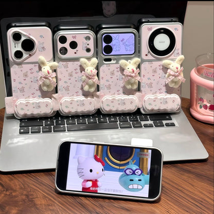Funda protectora para iPhone con anilla magnética de dibujos animados vintage de Minnie, Goofy, Piolín y ventana grande para cámara, a prueba de golpes