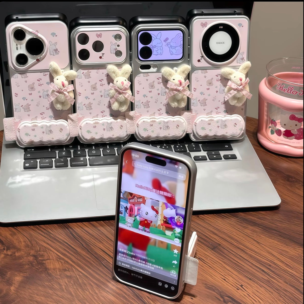 Funda protectora para iPhone con anilla magnética de dibujos animados vintage de Minnie, Goofy, Piolín y ventana grande para cámara, a prueba de golpes