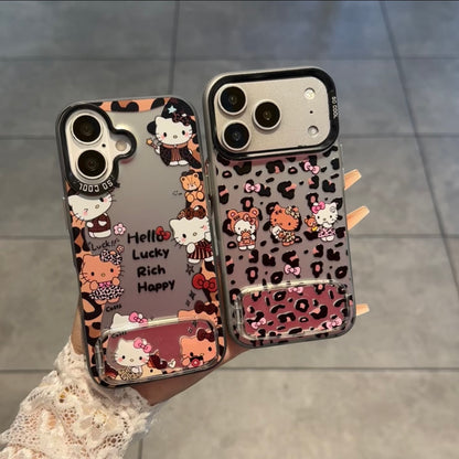 Funda protectora para iPhone con anilla magnética de dibujos animados vintage de Minnie, Goofy, Piolín y ventana grande para cámara, a prueba de golpes