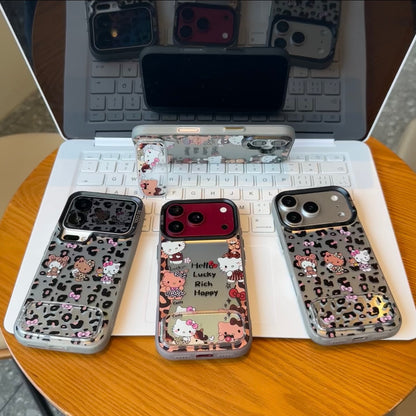Funda protectora para iPhone con anilla magnética de dibujos animados vintage de Minnie, Goofy, Piolín y ventana grande para cámara, a prueba de golpes