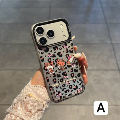 Funda protectora para iPhone con anilla magnética de dibujos animados vintage de Minnie, Goofy, Piolín y ventana grande para cámara, a prueba de golpes